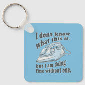 Grappig strijkontwerp Ik haat strijken Sleutelhanger (Voorkant)