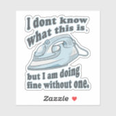 Grappig strijkontwerp Ik haat strijken Sticker (Vel)