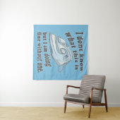 Grappig strijkontwerp Ik haat strijken Wandkleed (In Situ (horizontaal))