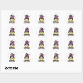 Grappig Strike Out Borstkanker Bewustzijn Softbyll Ronde Sticker (Vel)