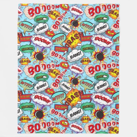 Grappig strip patroon fleece deken (Voorkant)
