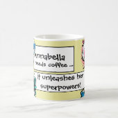 Grappig Stripboek Actie Woorden Speech Bubbles Koffiemok (Center)