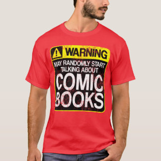 Grappig stripboek roman waarschuwingsbord cadeau t-shirt