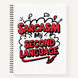 Grappig stripboek sarcasme mijn tweede taal notitieboek