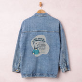 Grappig stripfiguur met muiscursor hoofd denim jacket (Hangar)