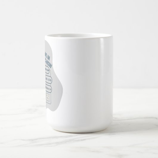 Grappig stripfiguur met muiscursor hoofd magische mok (Midden)