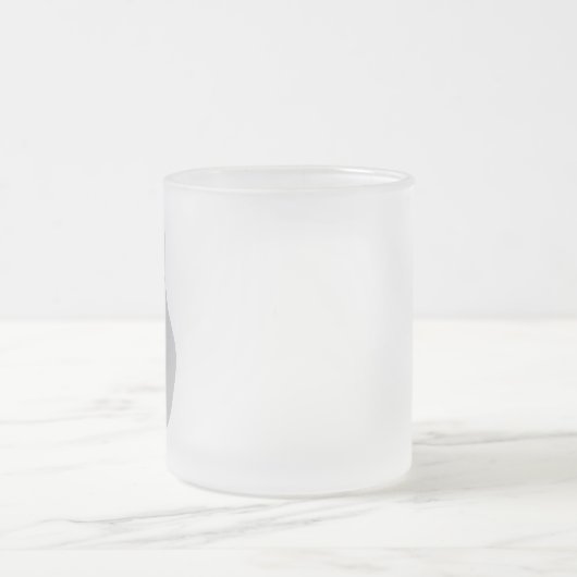 Grappig stripfiguur met muiscursor hoofd matglas koffiemok (Center)