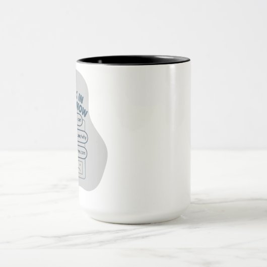 Grappig stripfiguur met muiscursor hoofd mok (Midden)