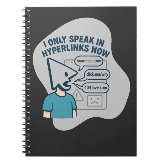 Grappig stripfiguur met muiscursor hoofd notitieboek (Voorkant)