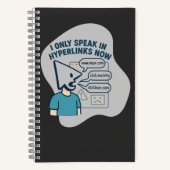 Grappig stripfiguur met muiscursor hoofd notitieboek (Voorkant)