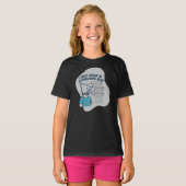 Grappig stripfiguur met muiscursor hoofd t-shirt (Voorkant volledig)