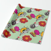 Grappig Stripstijl BOOM OUCH cool trendy Cadeaupapier (Uitgerold)