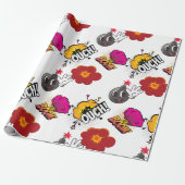 Grappig Stripstijl BOOM OUCH cool trendy Cadeaupapier (Uitgerold)