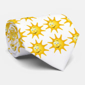 Grappig stropdas met mooi glimlachend zonnetje (Opgerold)