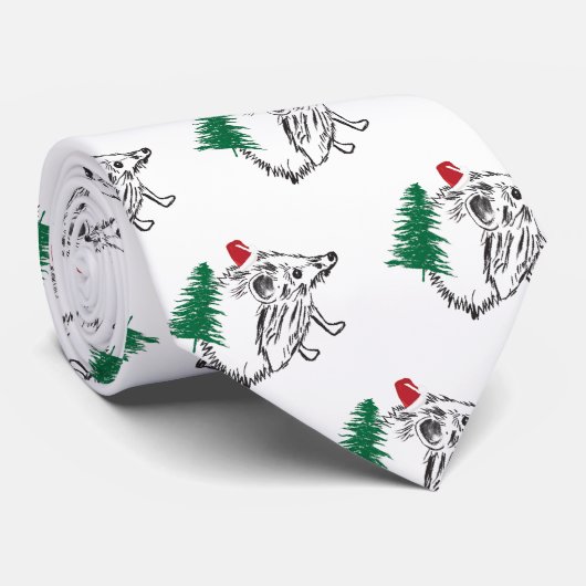 Grappig Stropdas Santa Hedgehog (Opgerold)