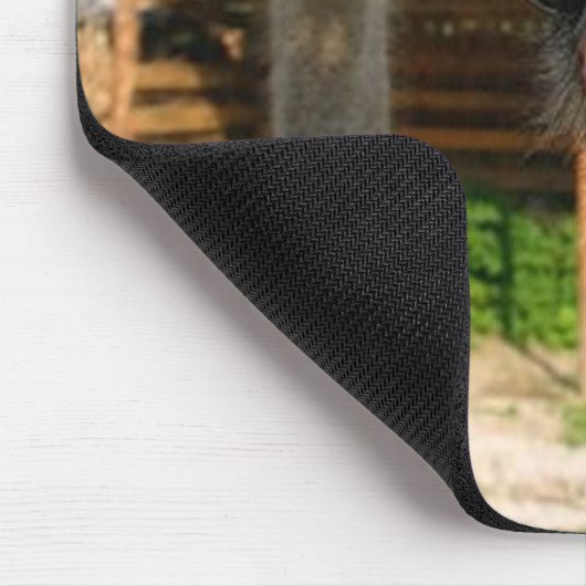 Grappig struisvogelpaar muismat (Hoek)