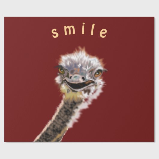 grappig struisvogelpapier cadeaupapier (Vlak)