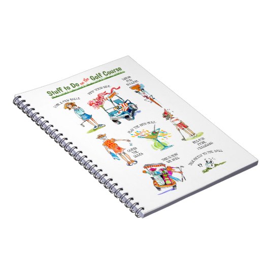 Grappig 'Stuff to Do on the Golf Course' Notitieboek (Rechterzijde)