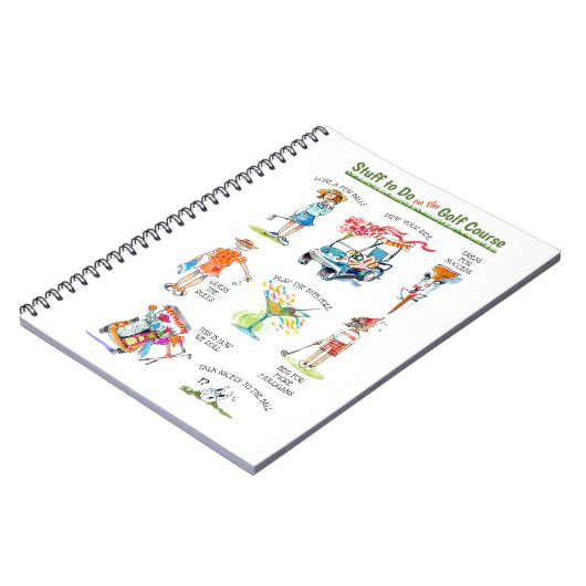Grappig 'Stuff to Do on the Golf Course' Notitieboek (Linkerzijde)