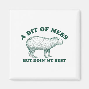 Grappig stukje van een puinhoop Capybara meme graf Magneet