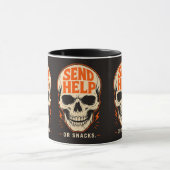Grappig Stuur Hulp Of Snacks Retro Schedel Mok (Midden)