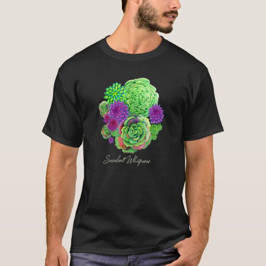 Grappig Succulent Whisperer Plant Liefhebber, mann T-shirt (Voorkant)