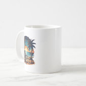 Grappig Summerween Skeleton Beach Party Halloween Koffiemok (Voorkant links)