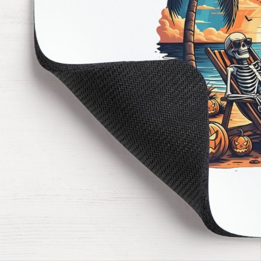 Grappig Summerween Skeleton Beach Party Halloween  Muismat (Hoek)