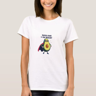 Grappig Super Avocado Hero Design T-shirt