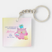 Grappig super mam, vrouw, super vermoeide Moederda Sleutelhanger (Achterkant)