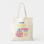 Grappig super mam, vrouw, super vermoeide Moederda Tote Bag (Achterkant)