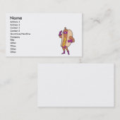 grappig superheld hotdog visitekaartje (Voorkant / Achterkant)