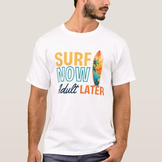 Grappig Surf Gezegde Beach Life Ocean Summer Wave T-shirt (Voorkant)