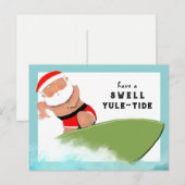 Grappig surfen Kerstmis Feestdagenkaart (Voorkant / Achterkant)