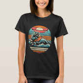 Grappig Surfen Retro Wasbeer T-shirt (Voorkant)