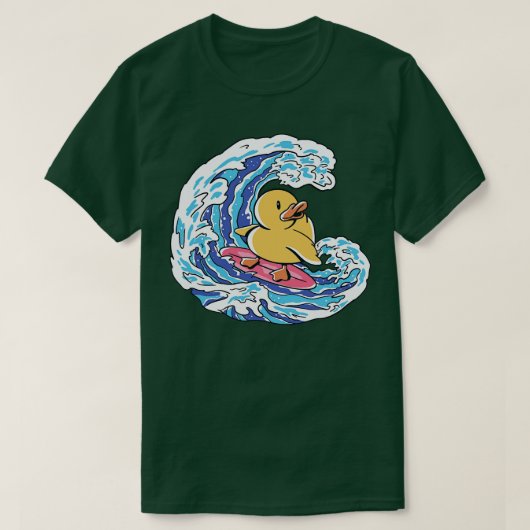 Grappig surfen Rubber Ducky Great Wave Japans Ill T-shirt (Design voorkant)