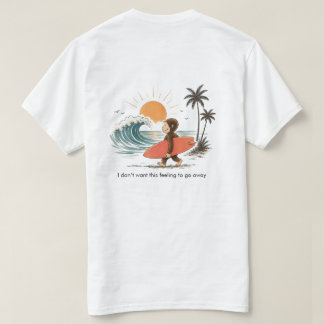 Grappig surfen strand T-shirt