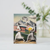 Grappig Surrealistisch Ontbijt Vrouwen Briefkaart (Staand voorkant)