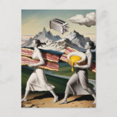Grappig Surrealistisch Ontbijt Vrouwen Briefkaart (Voorkant)