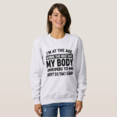 Grappig sweatshirt voor vrouwen in de midlife (Voorkant volledig)
