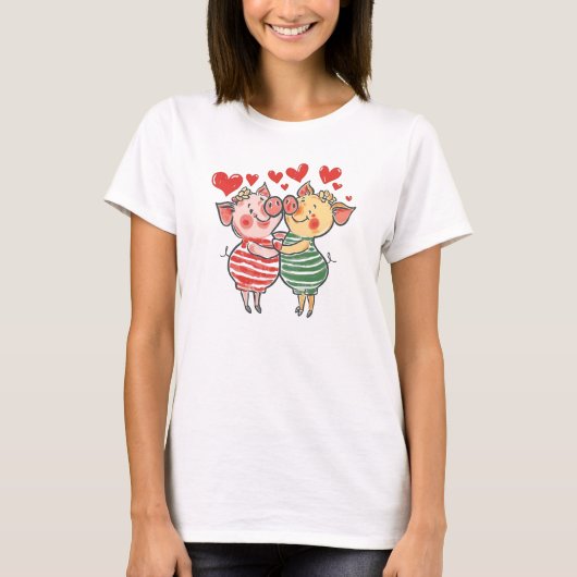 Grappig Sweet Chic Schattige Kleurrijke Knuffelvar T-shirt (Voorkant)