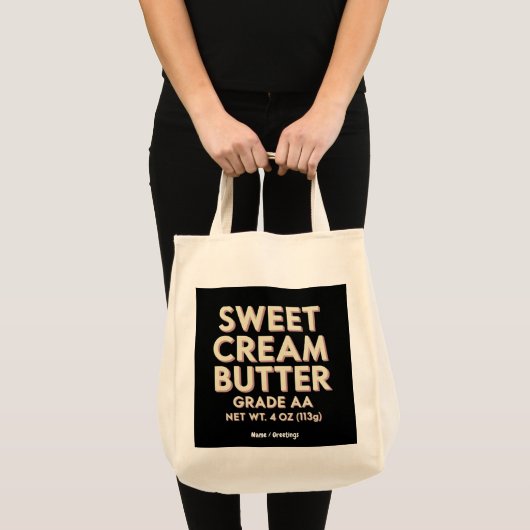 Grappig Sweet Cream Butter Gift Perfect Uniek Tote Bag (Voorkant (product))