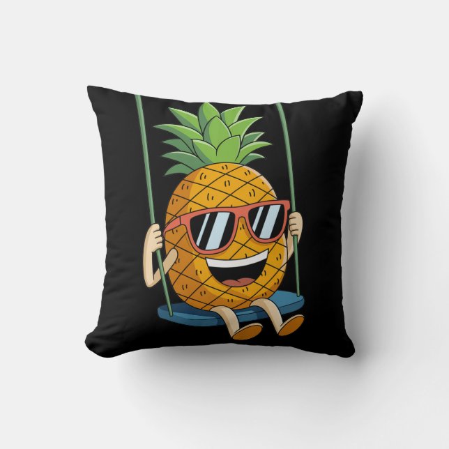 Grappig swingende ananas swinger Sierkussen (Voorkant)