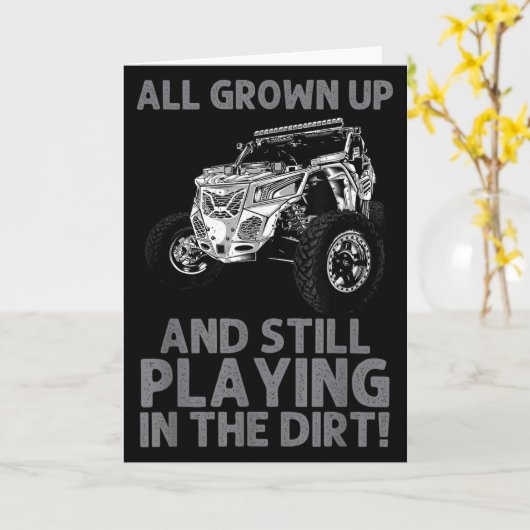 Grappig Sxs-ontwerp voor mannen Vrouwen Offroading Kaart (Gele Bloem)