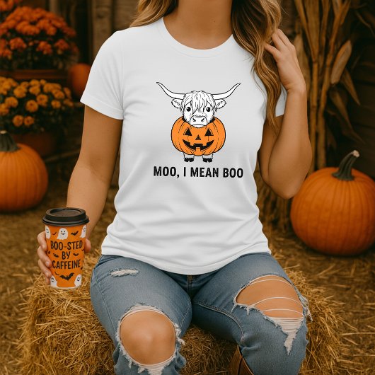 Grappig Syings Halloween T-shirt; Koe & pompoen wo T-shirt