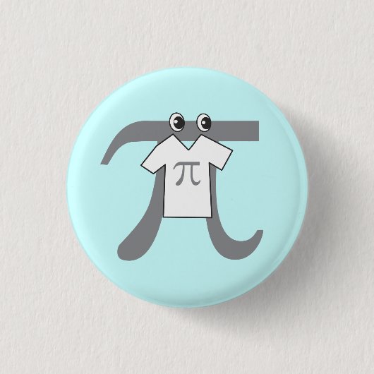 grappig symbool van Pi met Button van het Pi-symbo (Voorkant)
