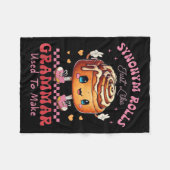 Grappig Synoniem Rolls Joke Cinnamon Rolls Grammat Fleece Deken (Voorkant (Horizontaal))