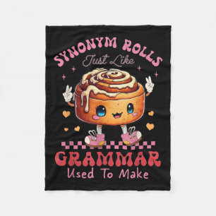 Grappig Synoniem Rolls Joke Cinnamon Rolls Grammat Fleece Deken