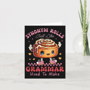 Grappig Synoniem Rolls Joke Cinnamon Rolls Grammat Kaart