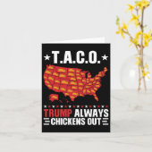 Grappig T.A.C.O. Trump steekt altijd kippen uit Ta Kaart (Gele Bloem)